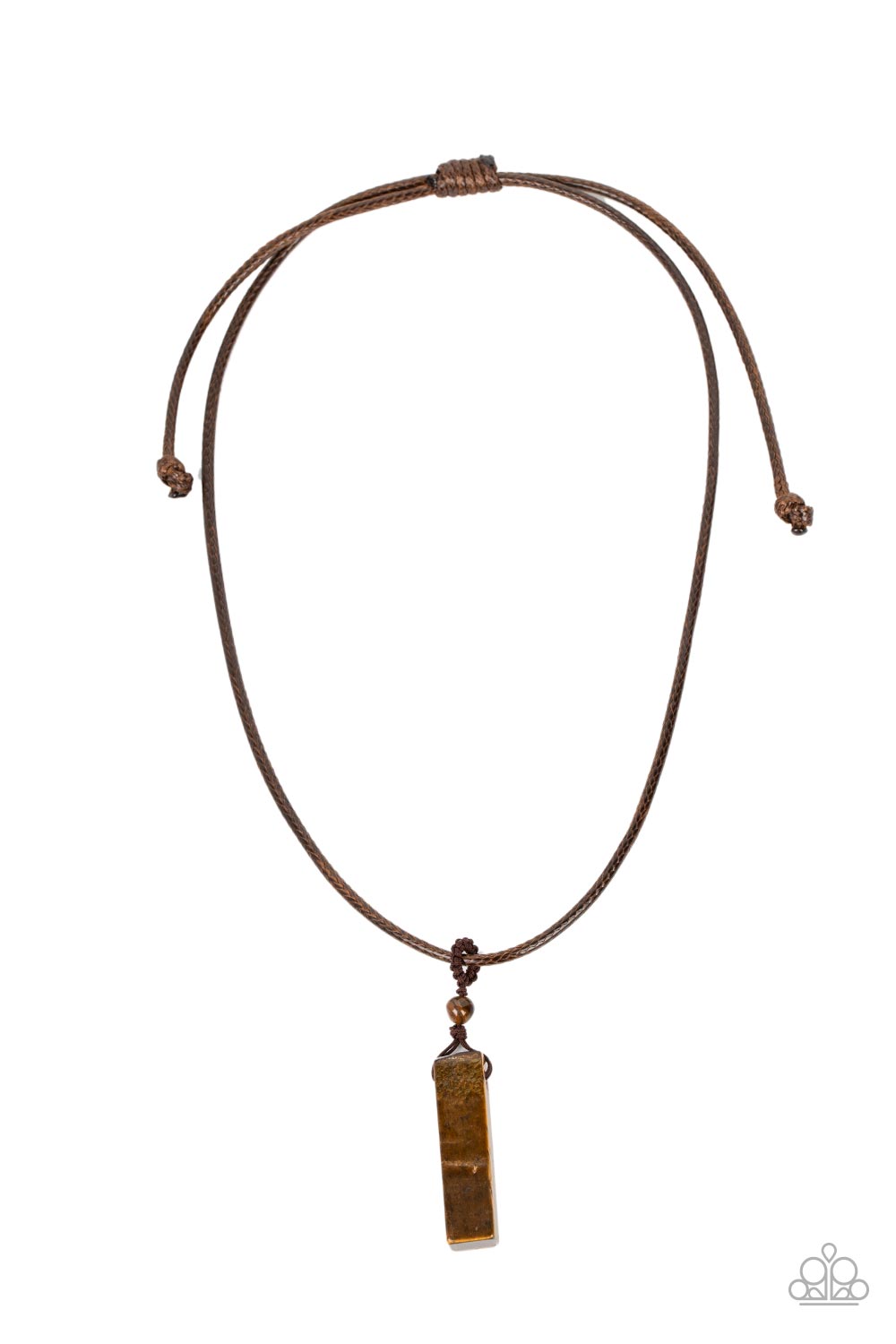 Comes Back ZEN-fold - Brown Tiger's Eye Urban Necklace Paparazzi N1037 Convention Exclusive