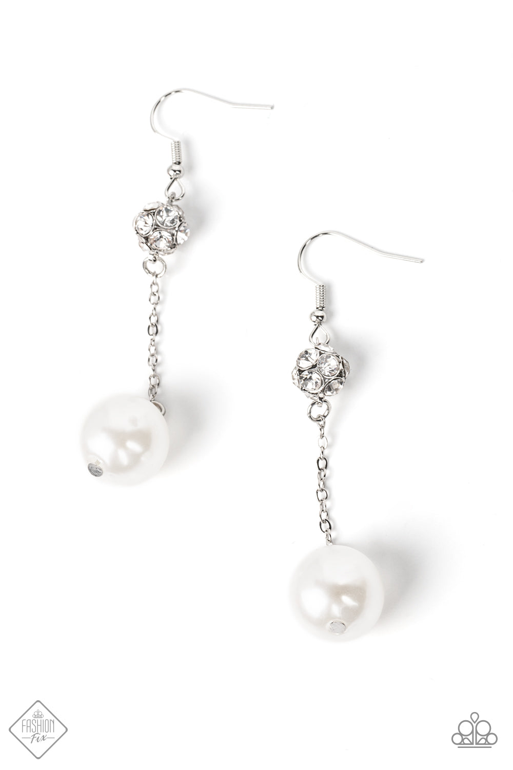 Nautical Nostalgia - White Pearl Earring April 2022 Fashion Fix Paparazzi E0625