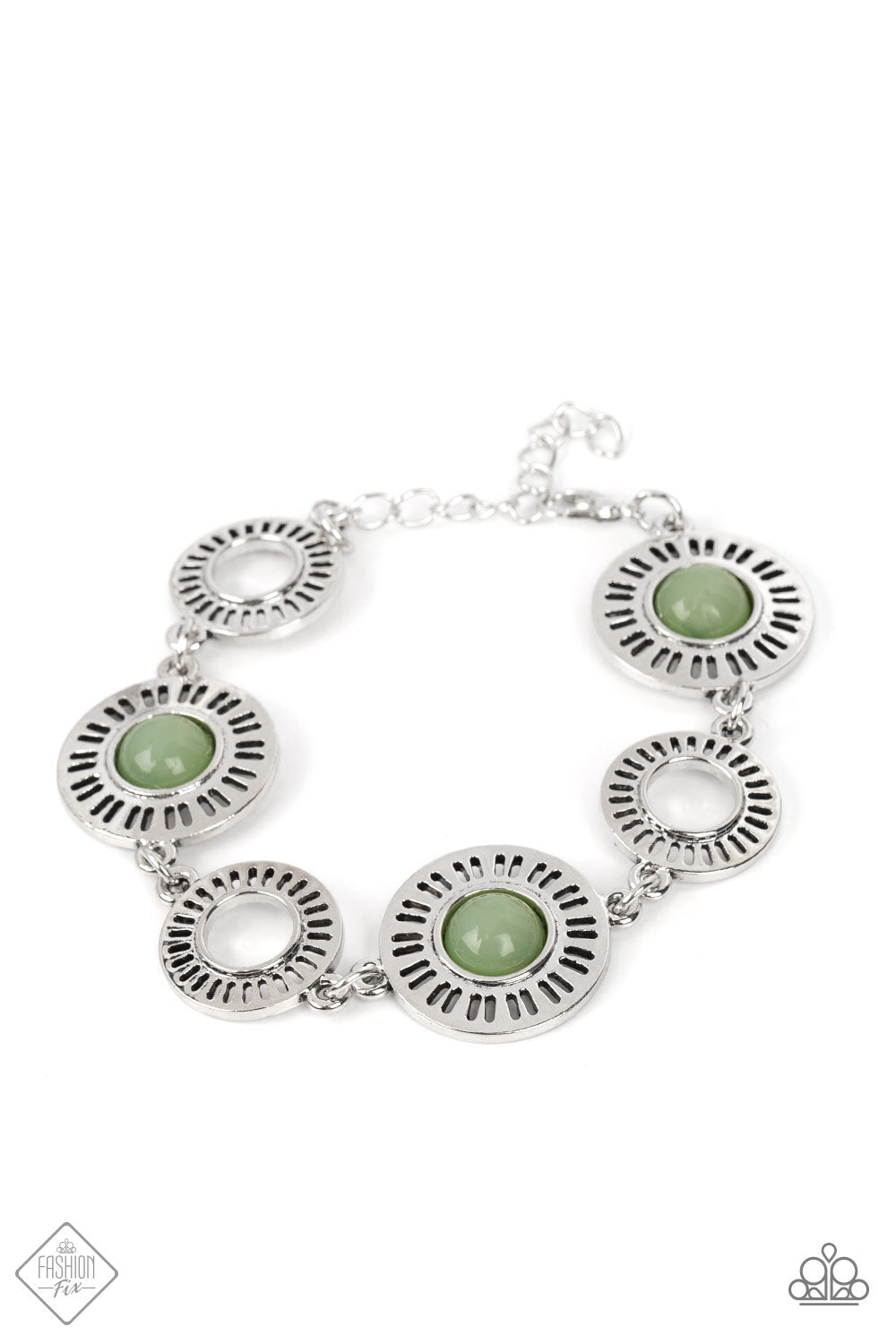 Coastal Charmer - Green Basil Bracelet March 2022 Fashion Fix Paparazzi B0396