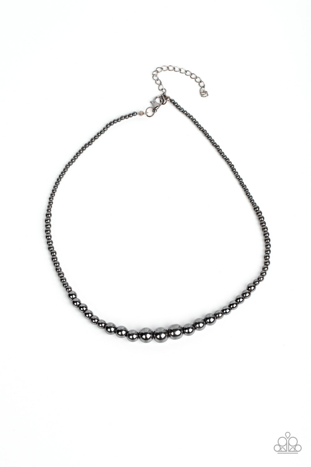 Beg, Borrow, or STEEL - Black Gun Metal Necklace Paparazzi N1102