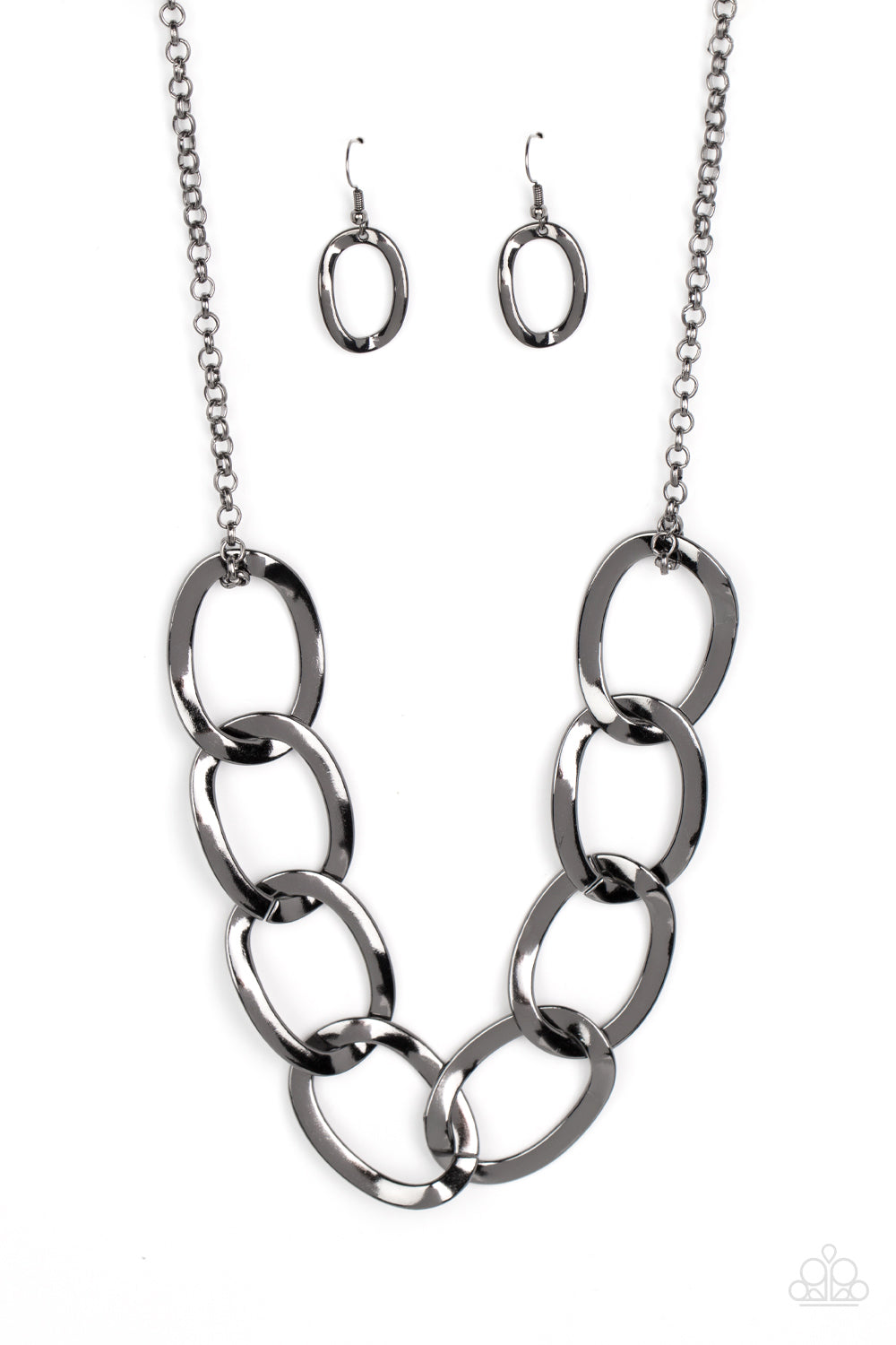 Ive got the Power - Black Gunmetal Chain Necklace Paparazzi N1171