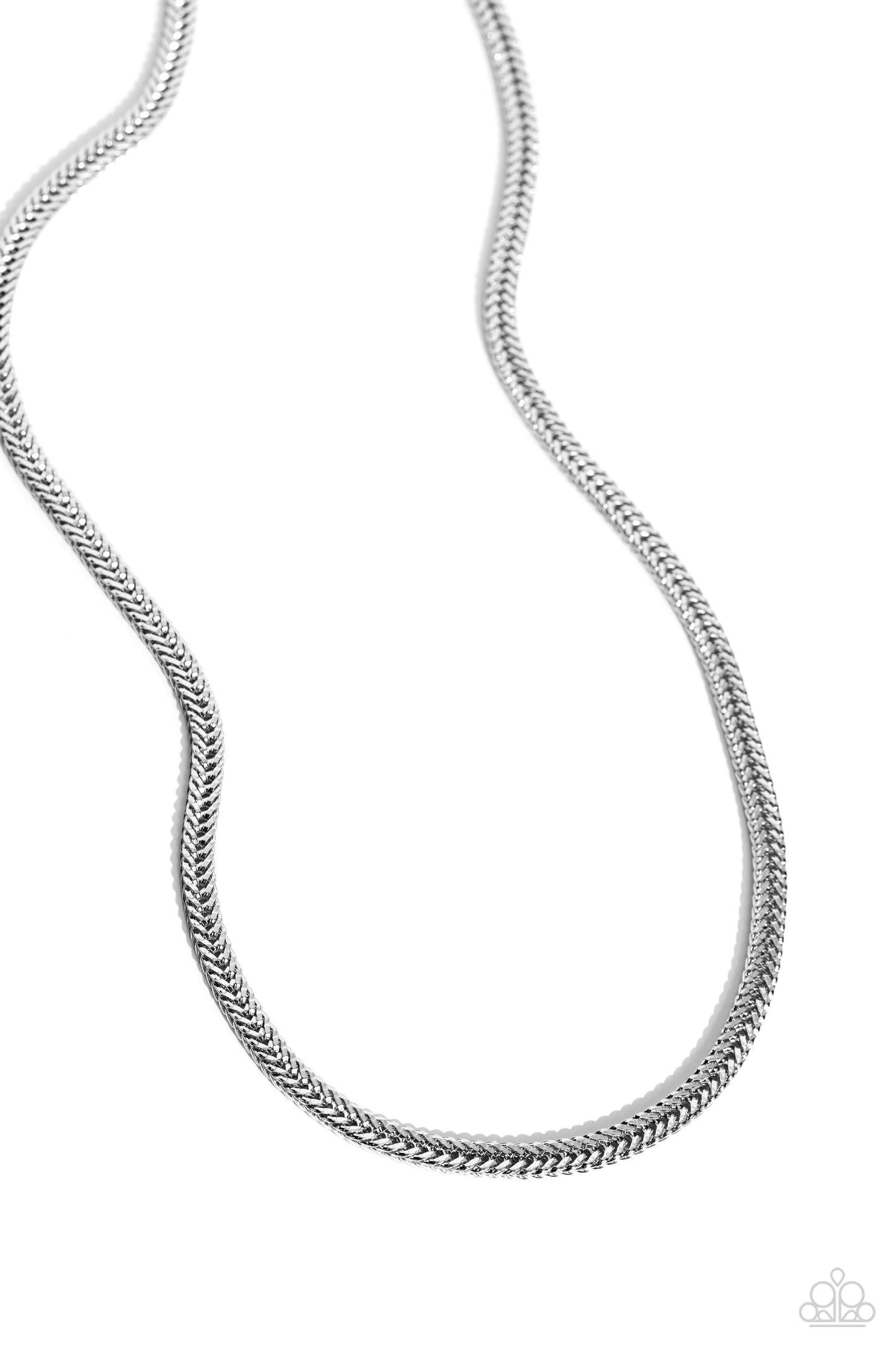 Downtown Defender - Silver Urban Chain Necklace Paparazzi N2253