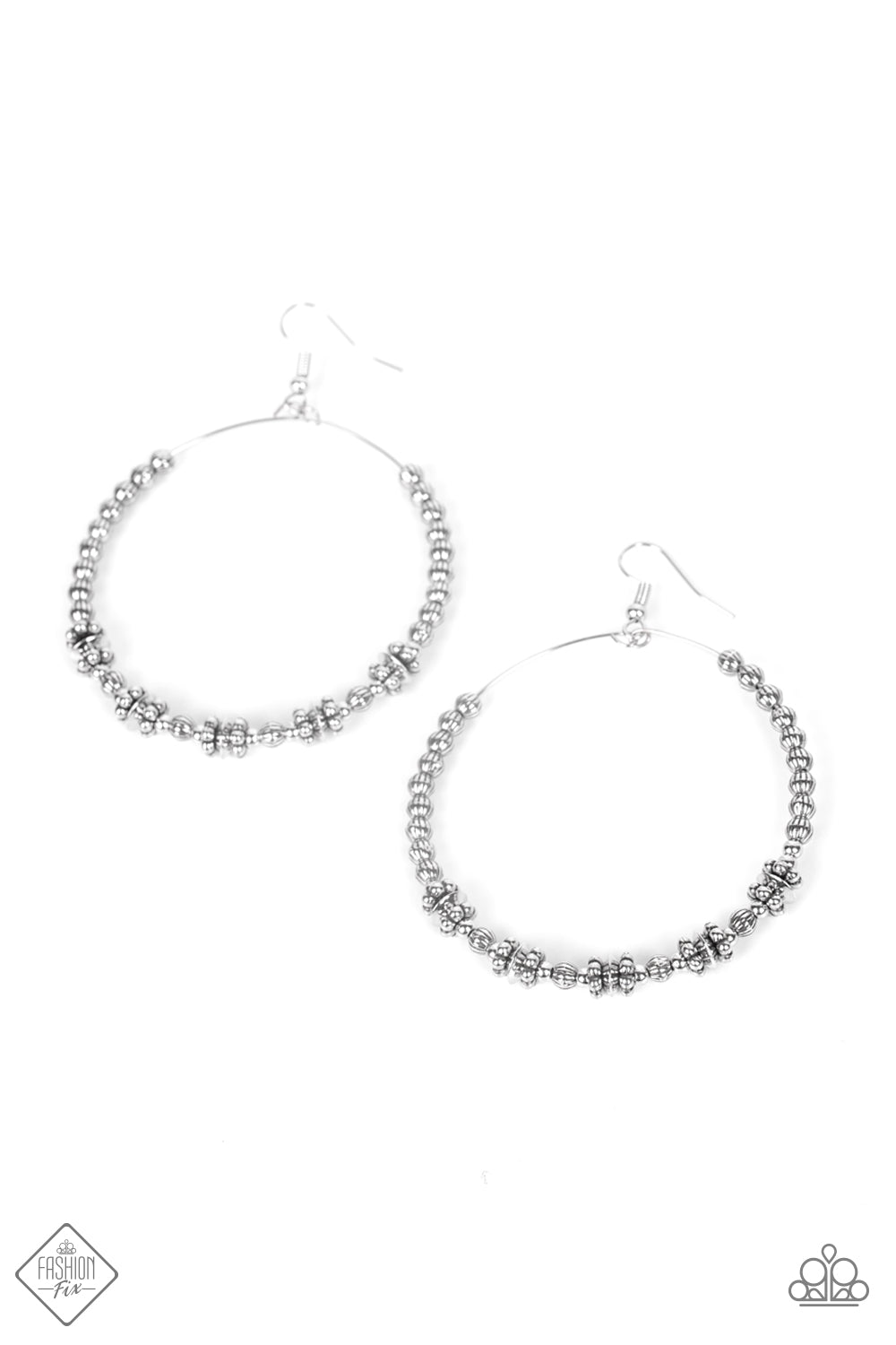 Simple Synchrony - Silver Earring Santa Fe Fashion Fix Paparazzi June 2022 E0766