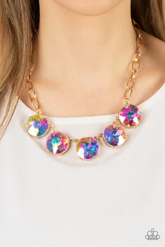 Limelight Luxury Multi Iridescent Gem Necklace Paparazzi N1395
