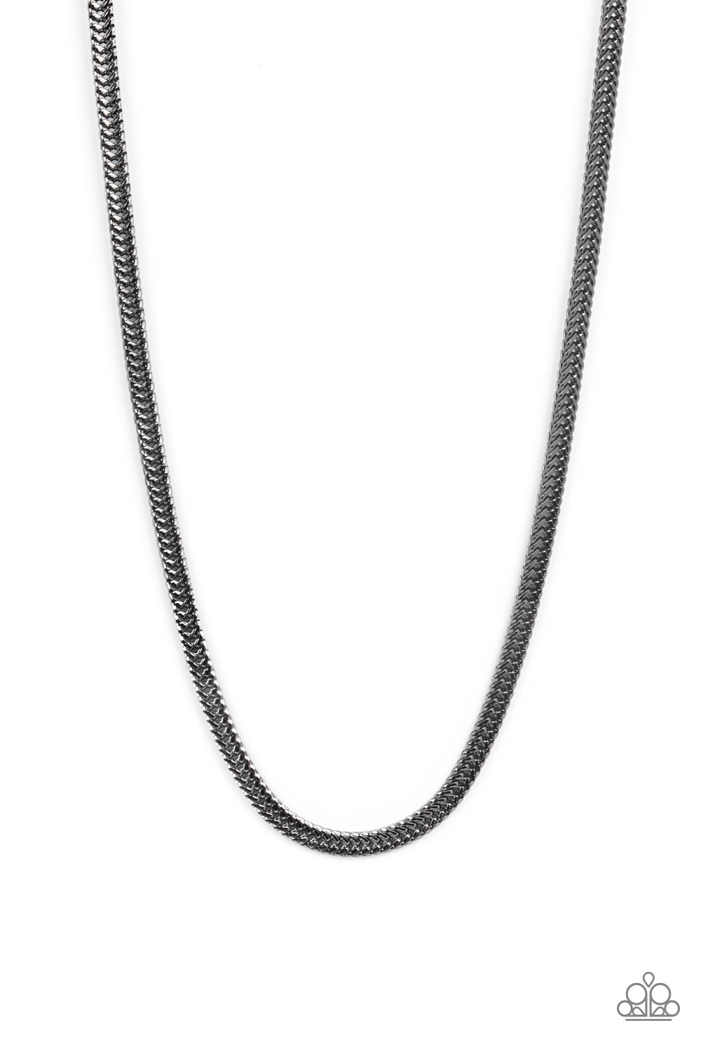 Downtown Defender - Black Gunmetal Chain Urban Necklace Paparazzi N1405