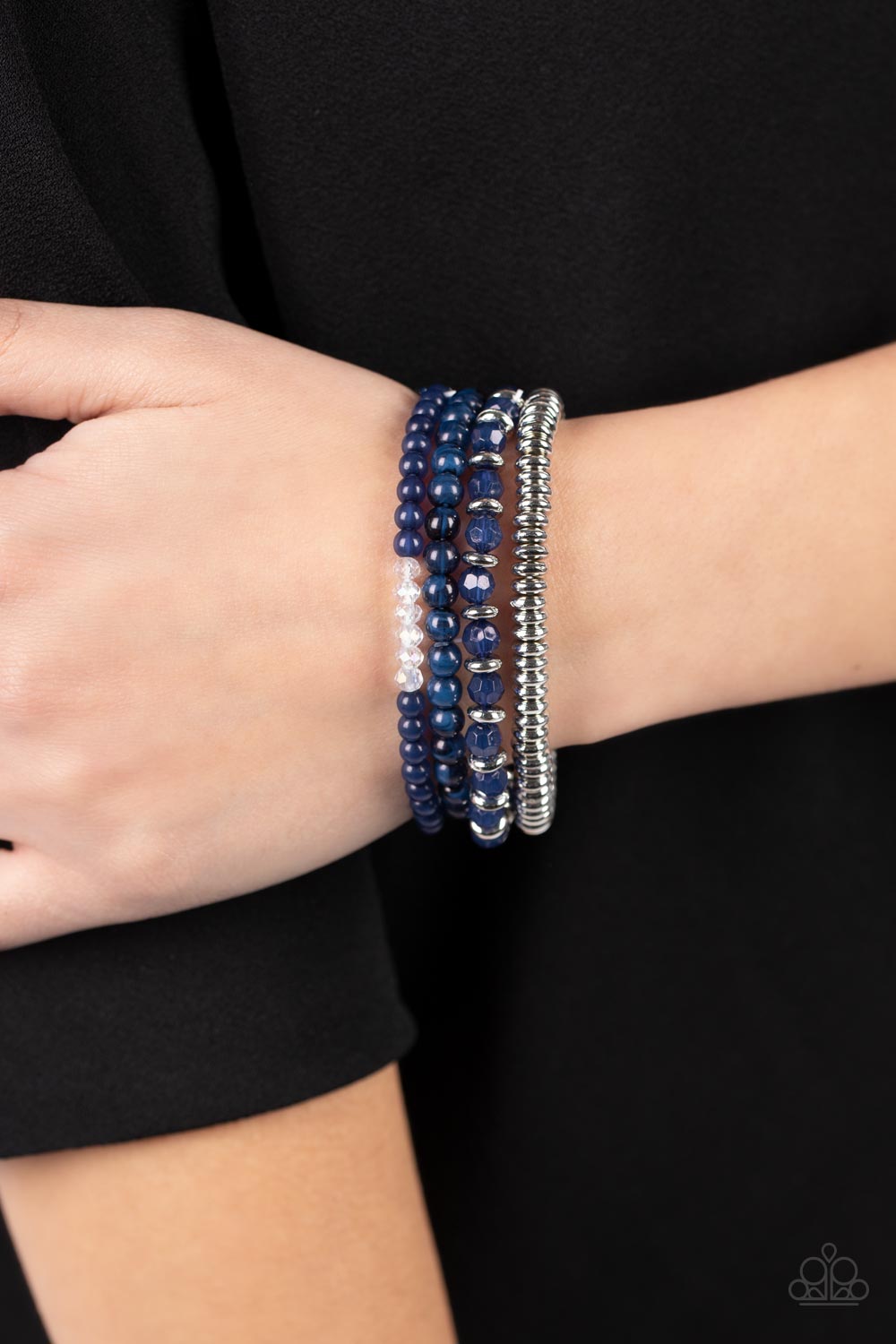 Destination Dreamscape - Navy Blue Stretch Bracelets Paparazzi B0600