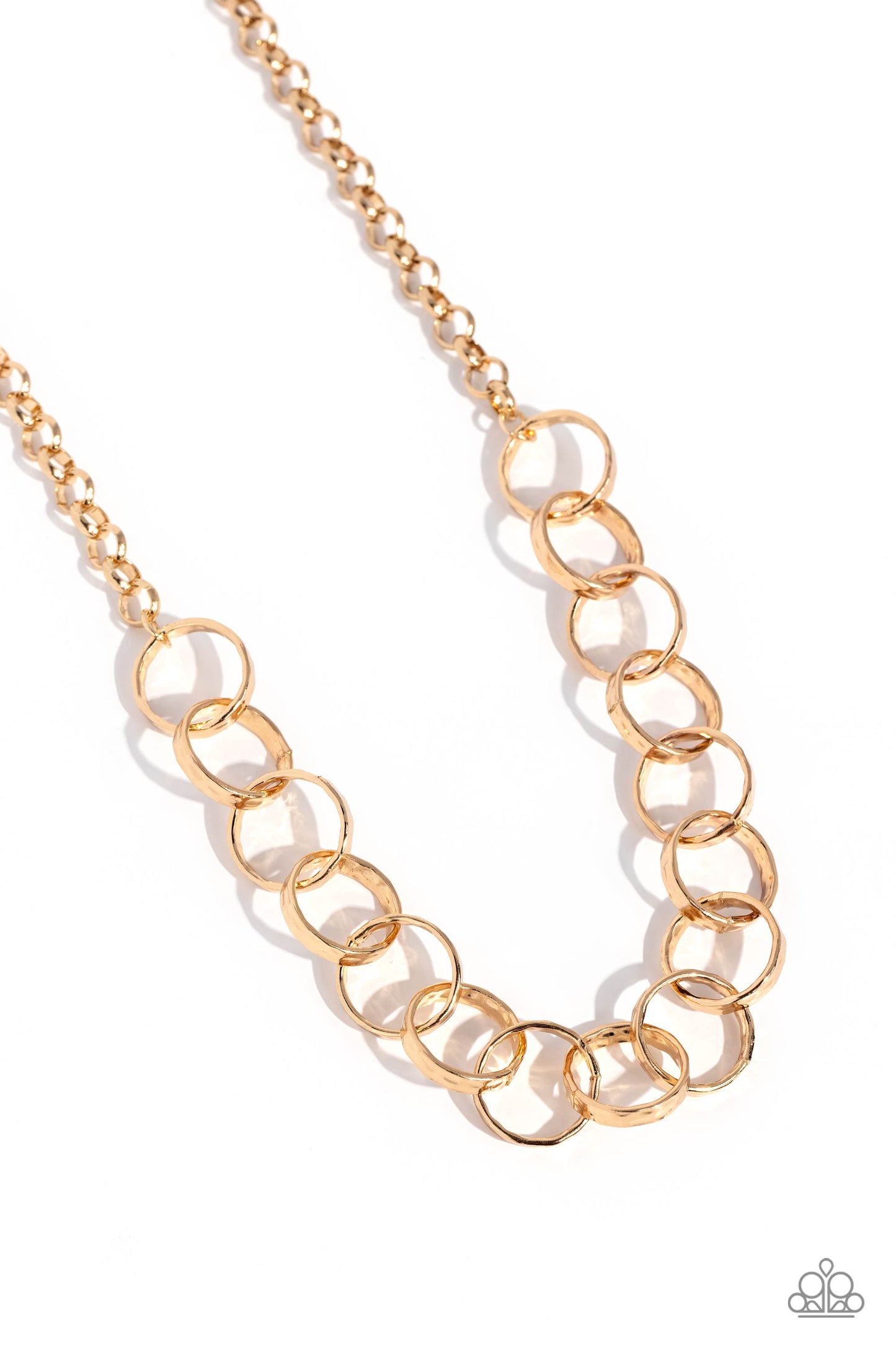 Metro Medley - Gold Chunky Bold Link Necklace Paparazzi N1682