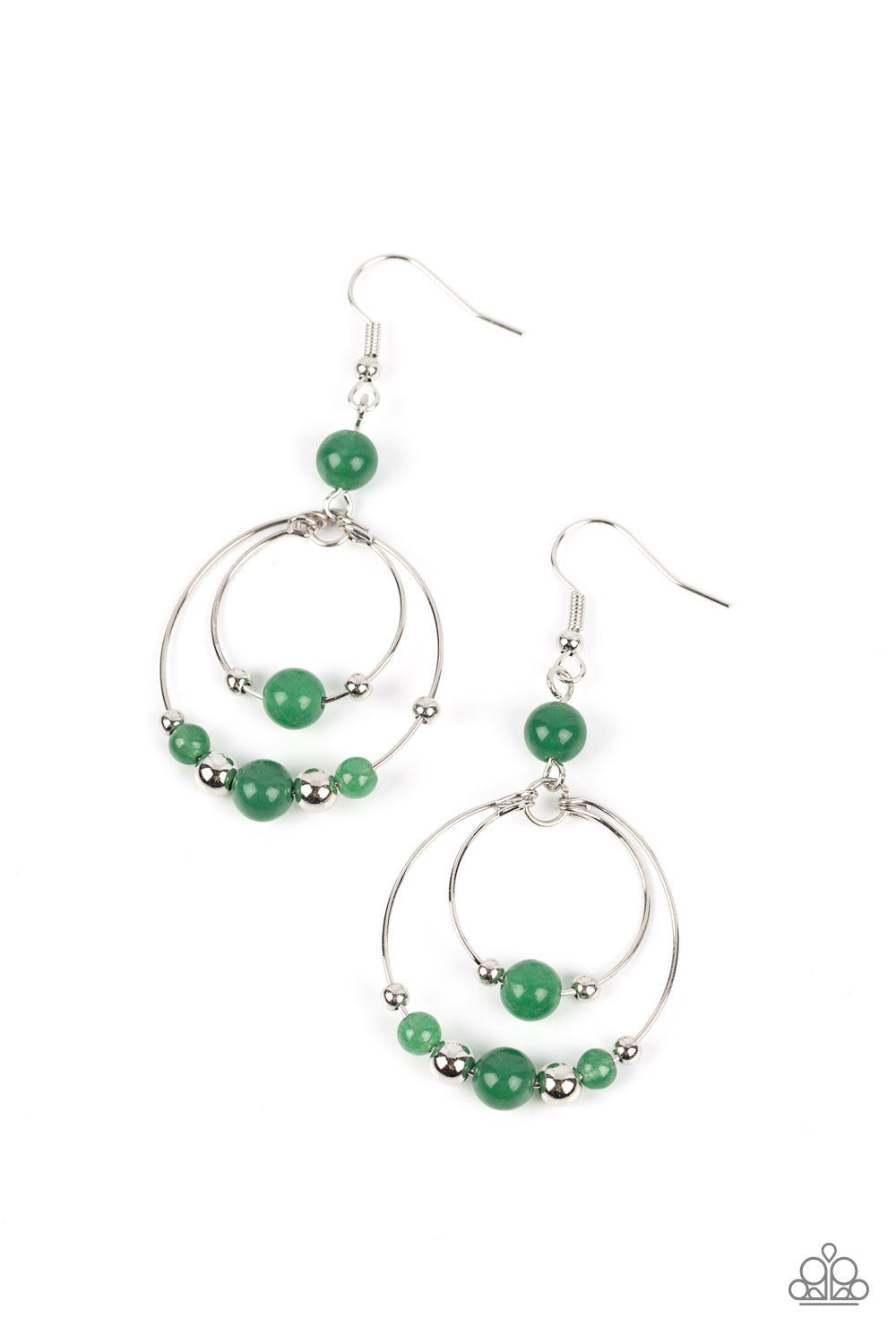 Eco Eden - Green Jade Stone Bead Earring Paparazzi E1406