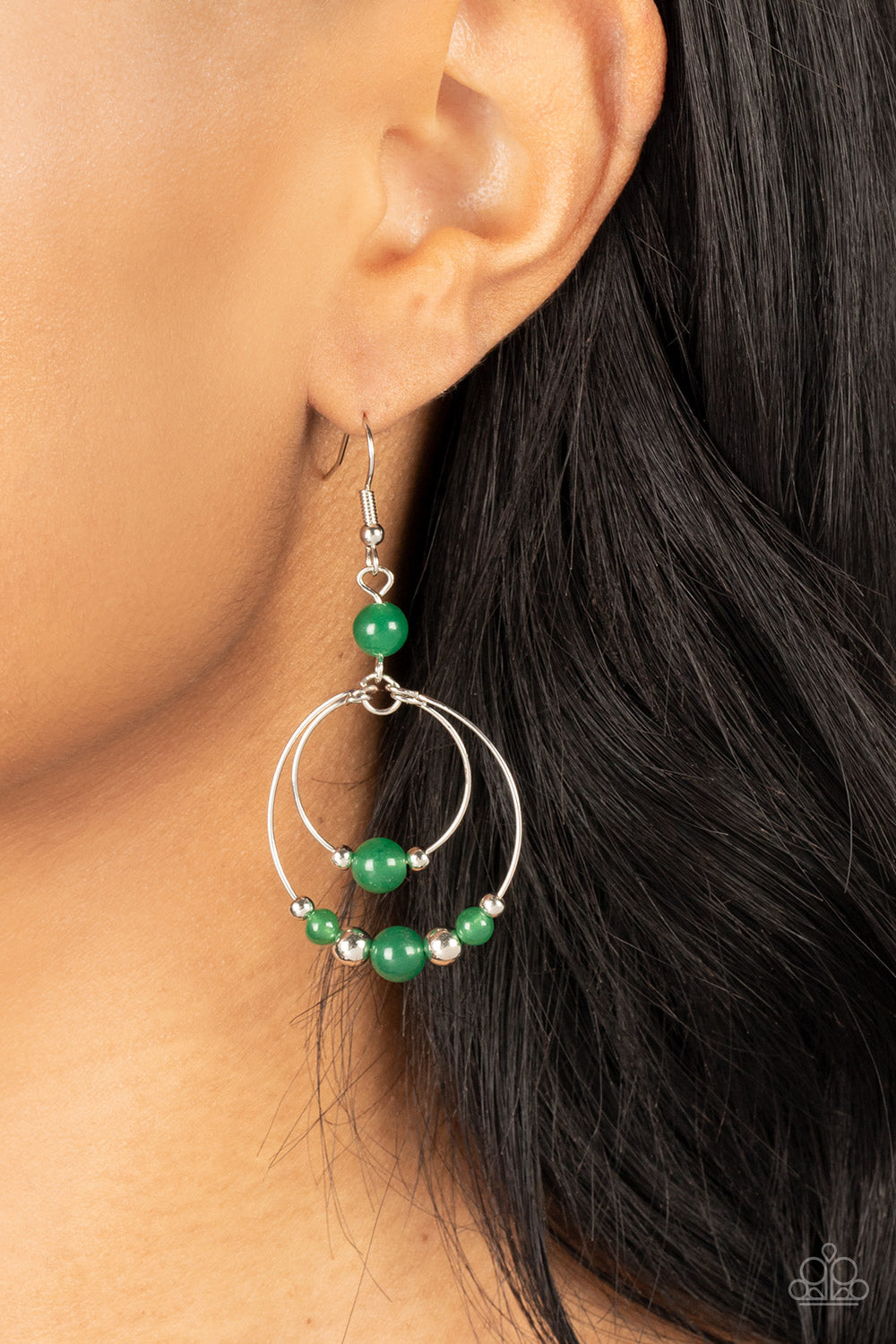 Eco Eden - Green Jade Stone Bead Earring Paparazzi E1406