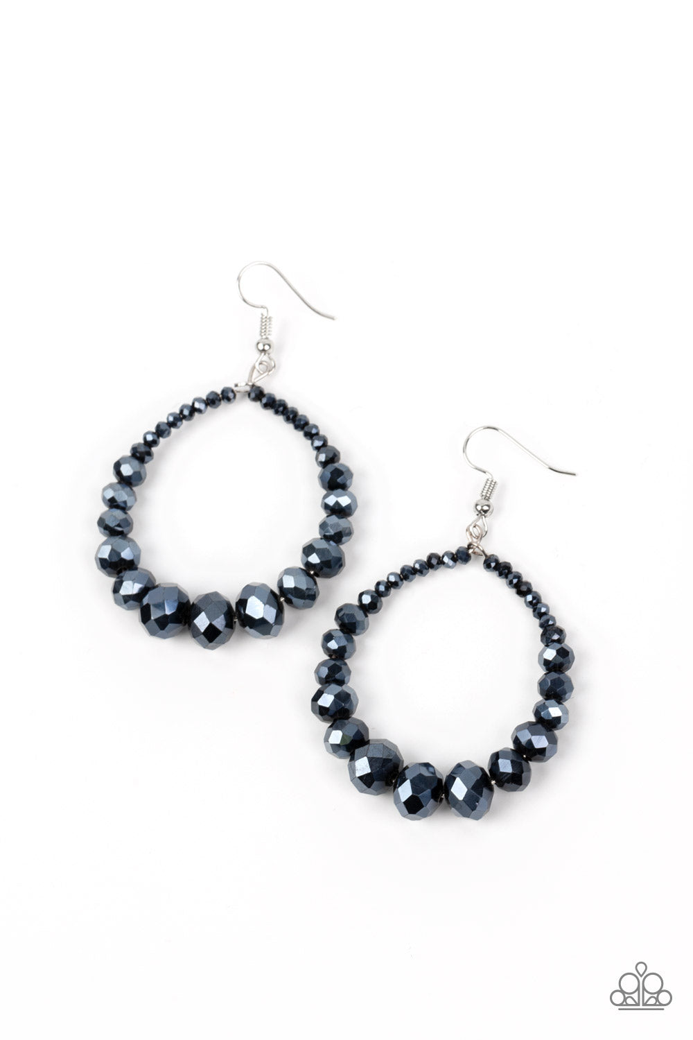 Astral Aesthetic - Blue Metallic Flashy Finish Gem Earring Paparazzi E1148