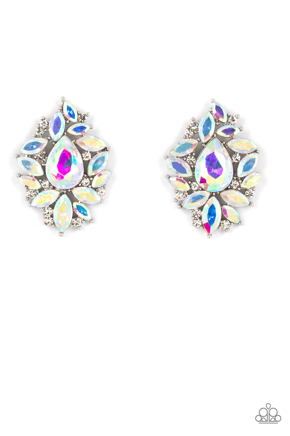 We All Scream for Ice QUEEN - Multi Iridescent Post Earring Paparazzi E1048