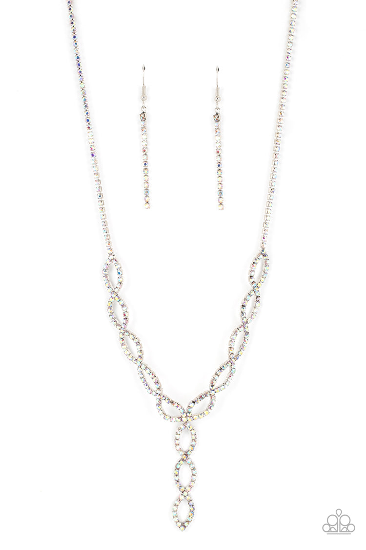 Infinitely Icy - Multi Iridescent Necklace Life Of The Party September 2022 Paparazzi N1125