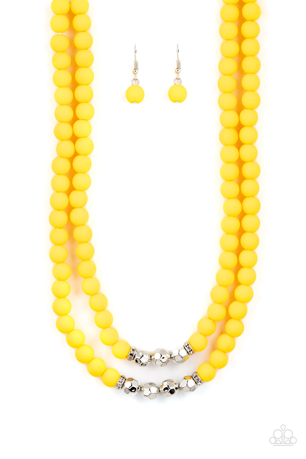 Summer Splash - Yellow Daffodil Multilayer Necklace Paparazzi N1951