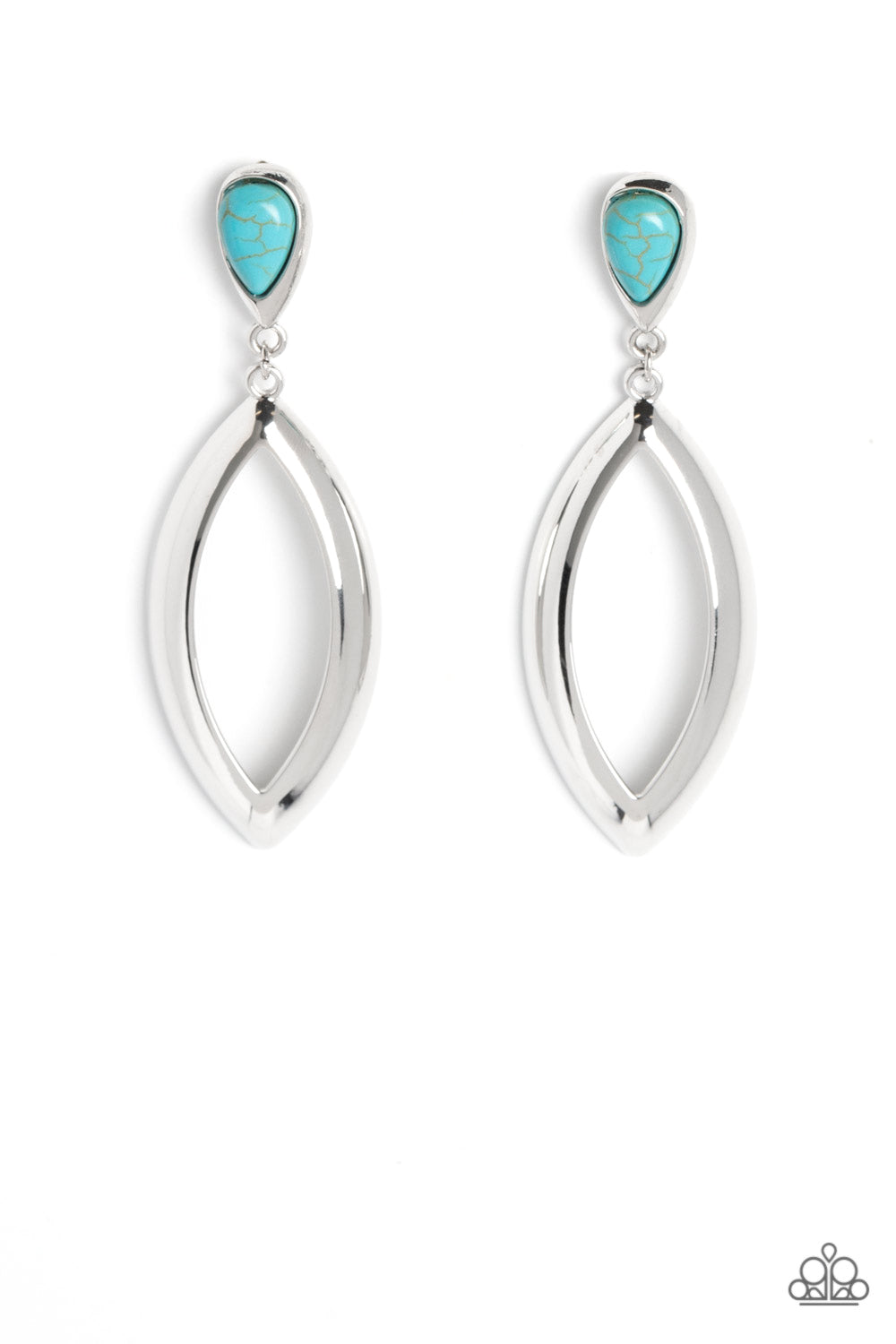 Artisan Anthem - Blue Stone Santa Fe Style Earring Paparazzi E0976