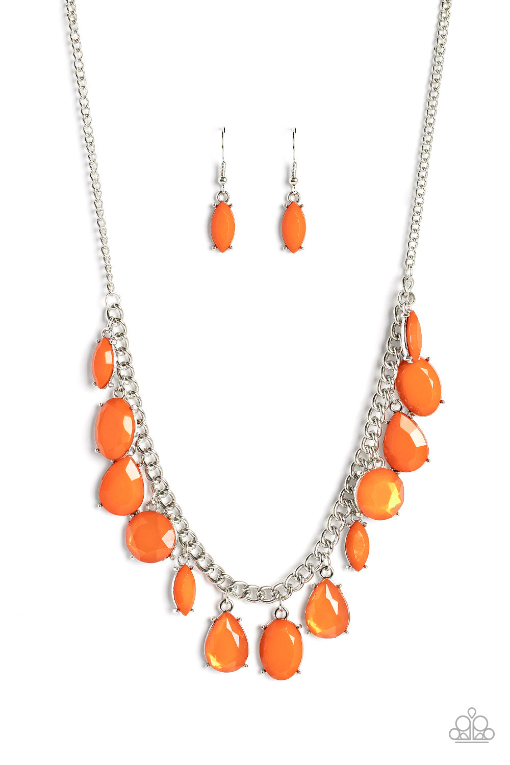 Fairytale Fortuity - Orange Opaque & Translucent Bead Necklace Paparazzi N1659