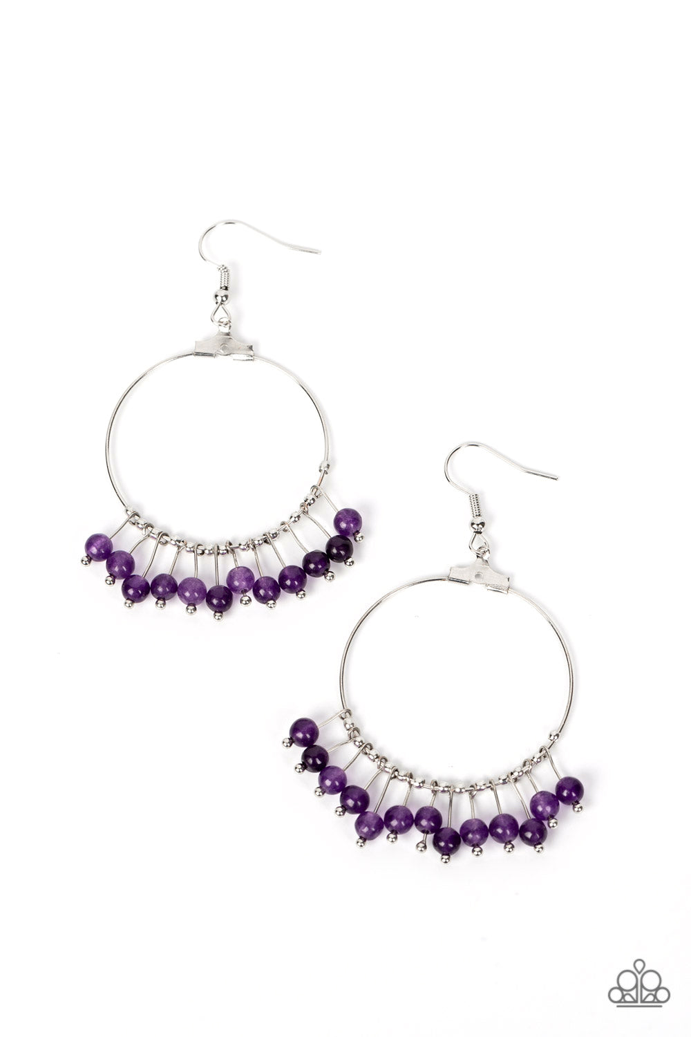 Free Your Soul - Purple Amethyst Stone Bead Earring Paparazzi E1586