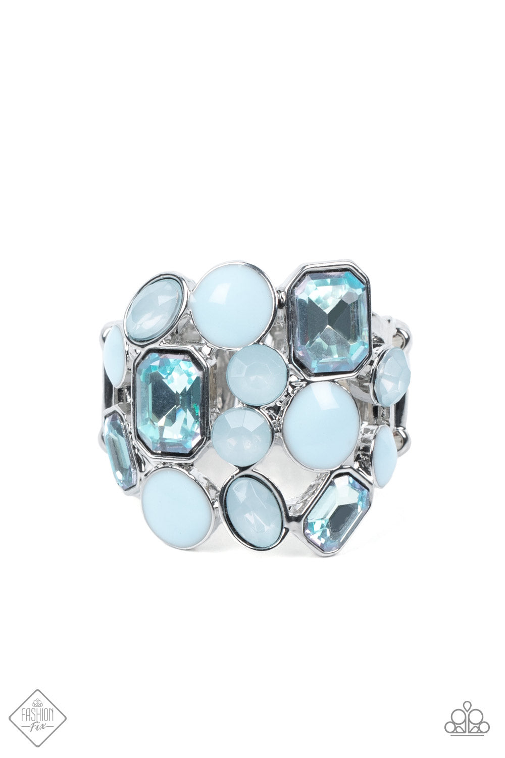 Multichromatic Meditation - Blue Gem Ring Fashion Fix May 2022 Paparazzi R0654