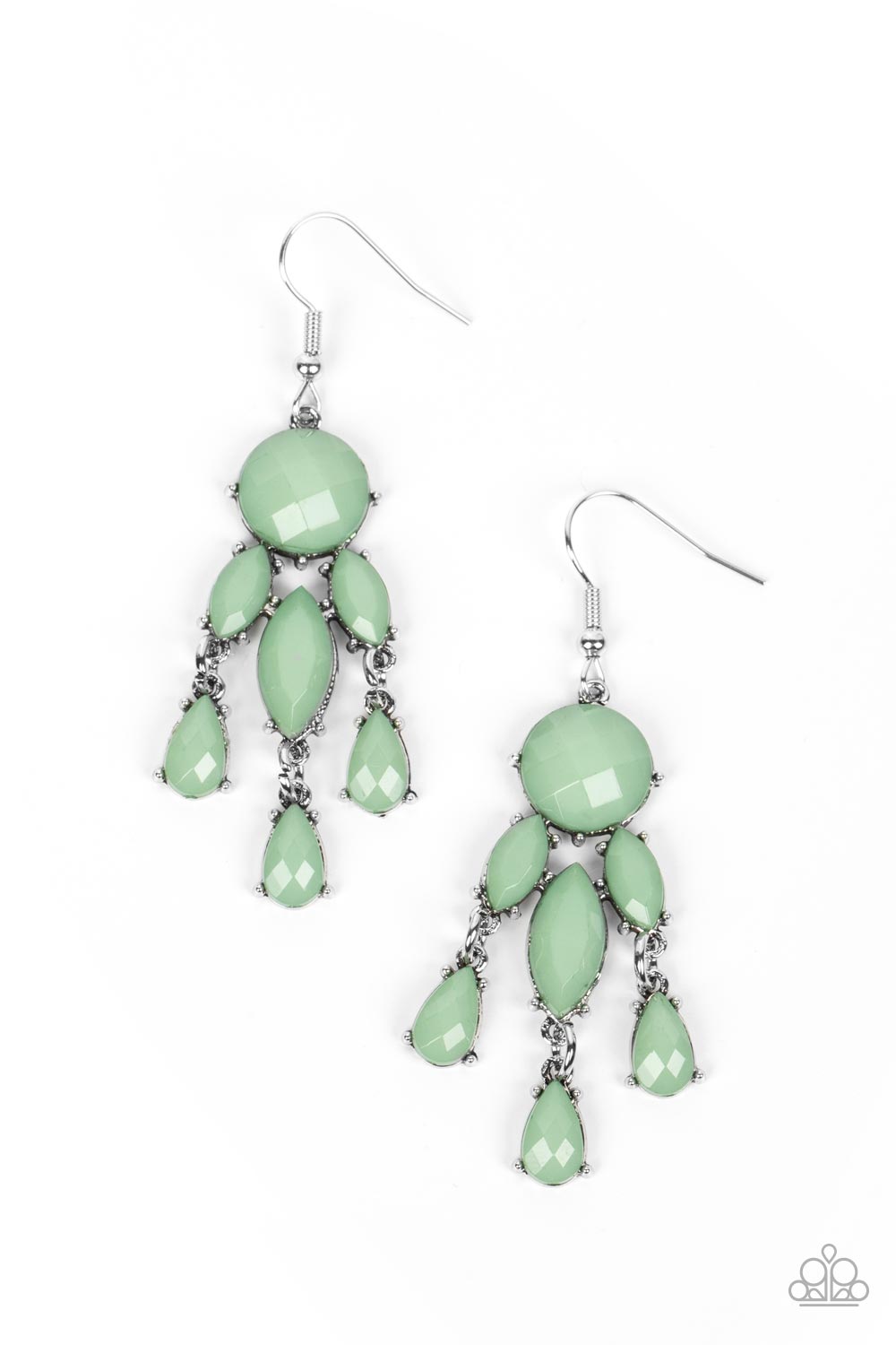 Summer Feeling - Green Basil Bead Earring Paparazzi E1155