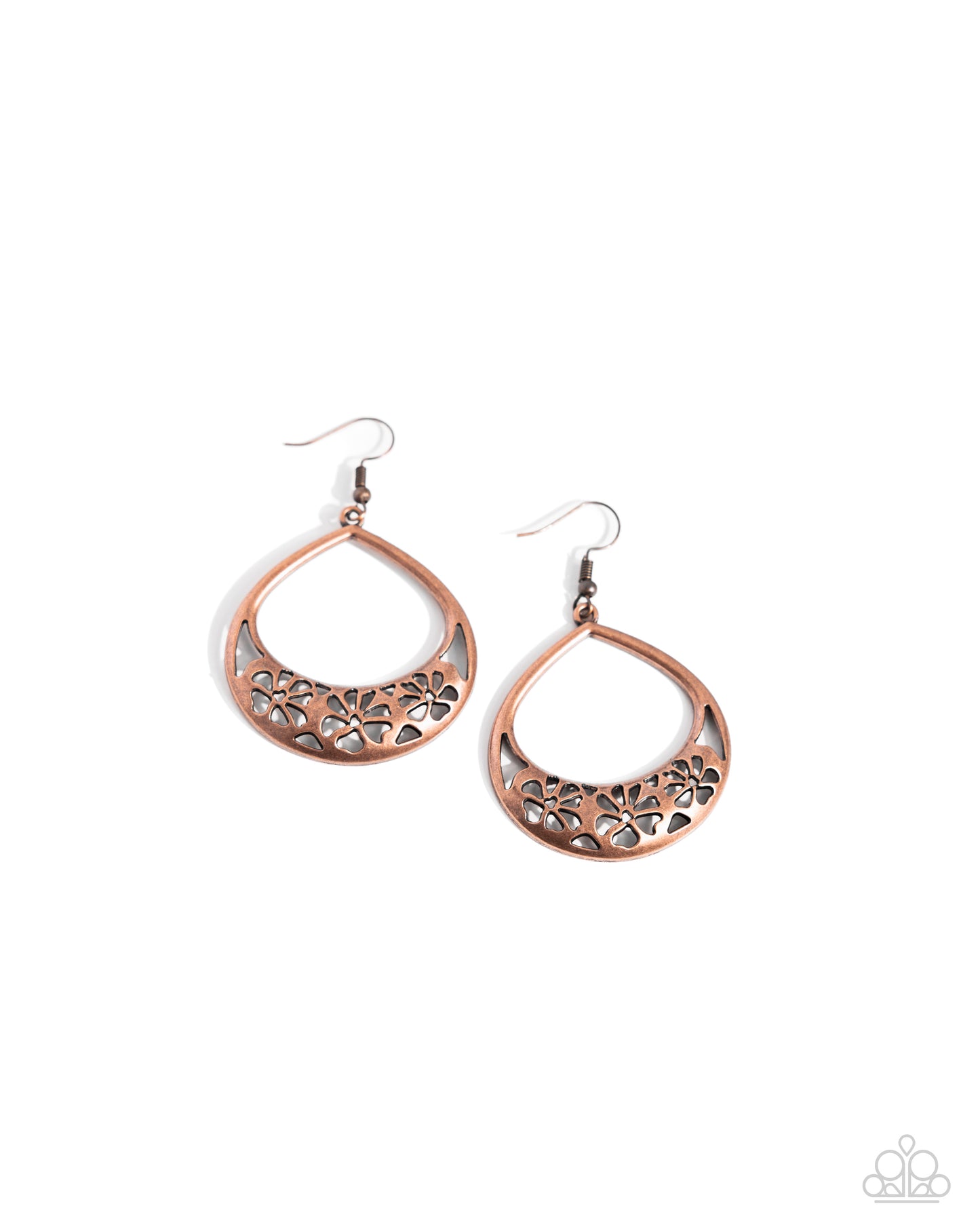 Island Ambrosia - Copper Flower Earring Paparazzi E1999