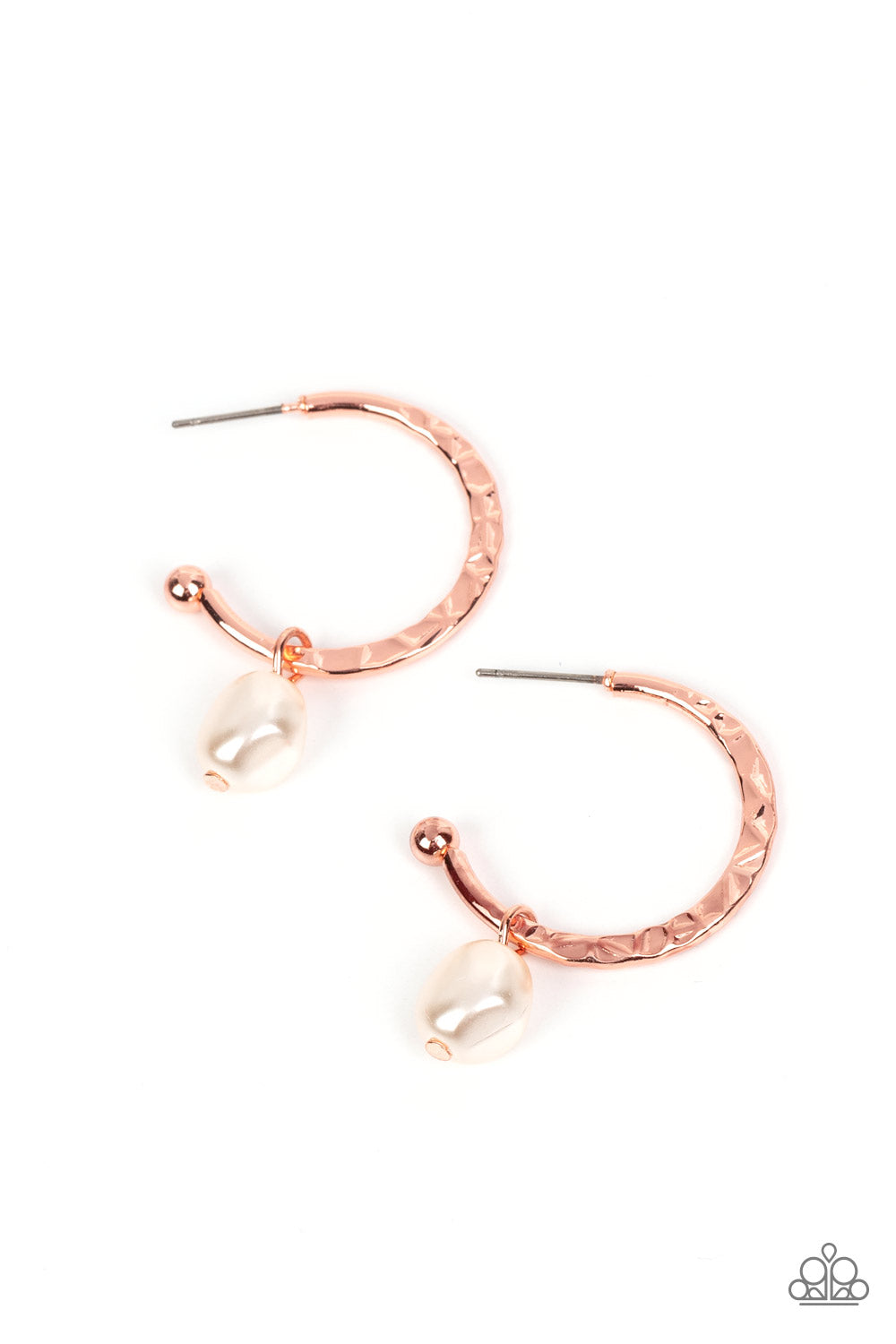 GLAM Overboard - Copper 1 Inch Hoop Earring Paparazzi E1364