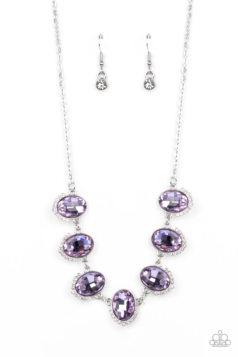 Unleash Your Sparkle - Purple And White Rhinestone Necklace Paparazzi N0934