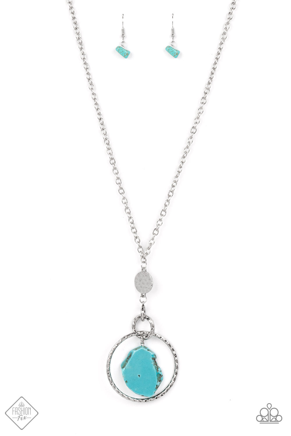 Keep the PIECE - Blue Stone Santa Fe Style Necklace Fashion Fix August 2022 Paparazzi N1053