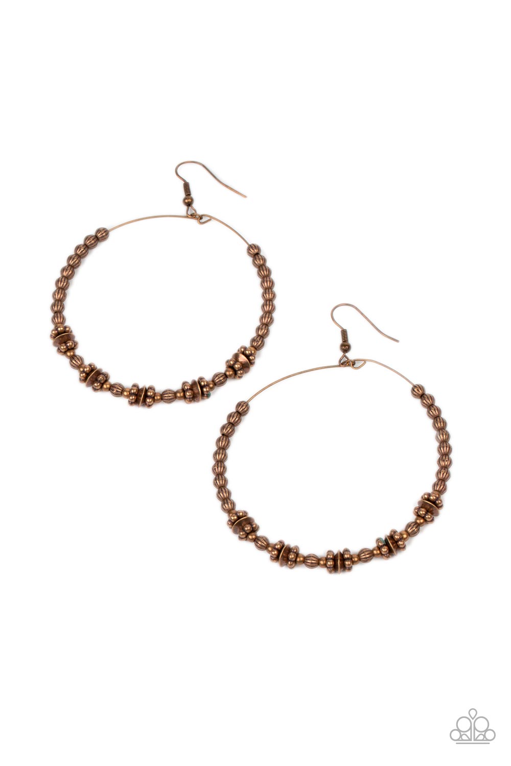 Simple Synchrony - Copper Bead Earring Santa Fe Style Paparazzi E0994