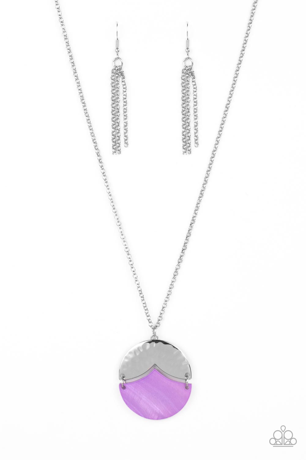 Seaside Sabbatical - Purple - Very Peri Purple Shell Like Necklace Paparazzi N1608