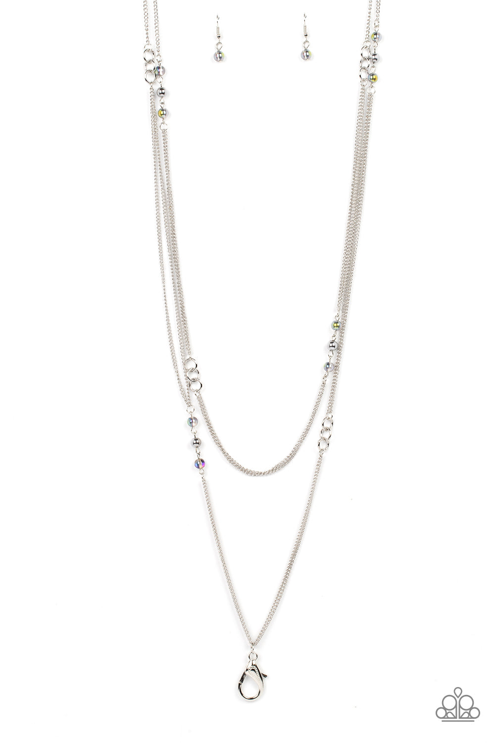 Ethereal Expectations - Multi Iridescent Bead Lanyard Necklace Paparazzi N1531