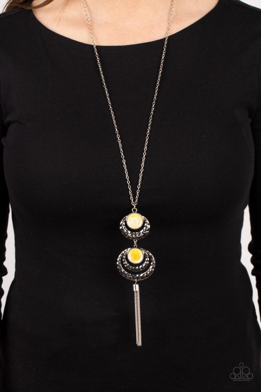 Limitless Luster - Yellow Prismatic Gem Necklace Paparazzi N1069