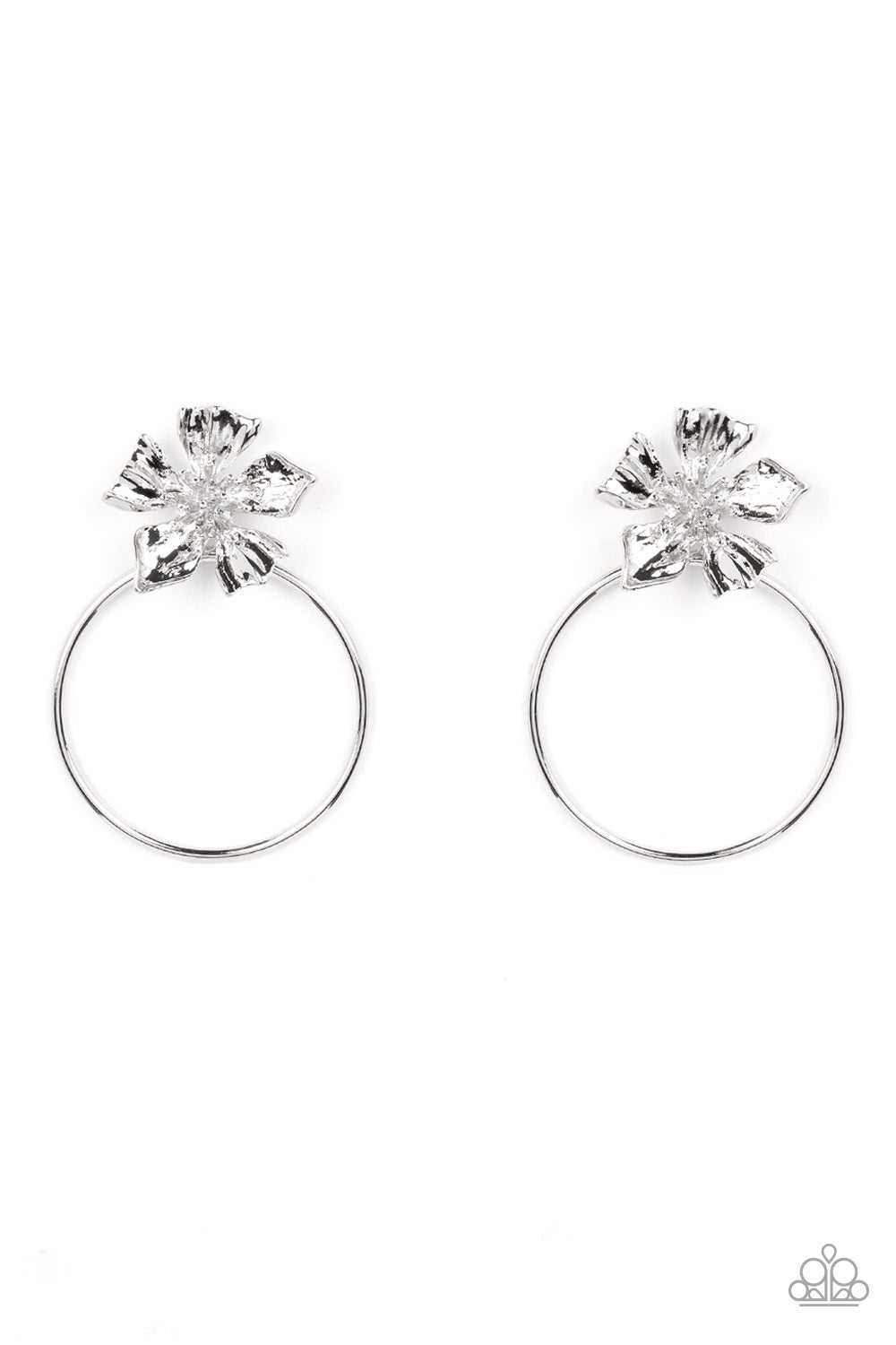 Buttercup Bliss - Silver Post Flower Earring Life Of The Party August 2022 Paparazzi E0891