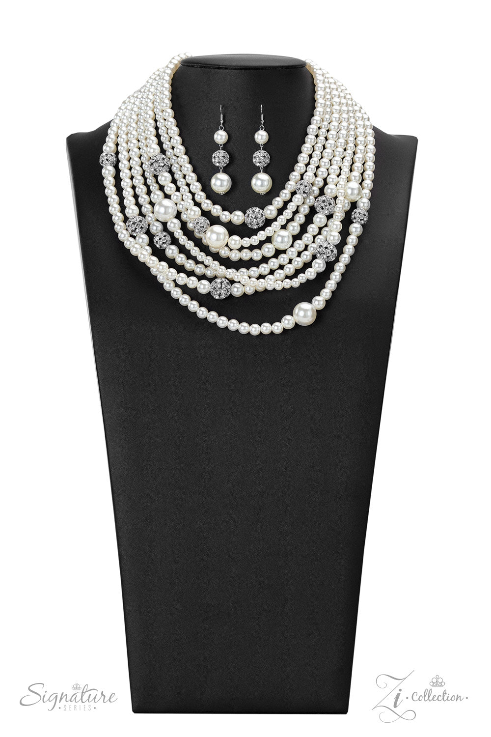 The Courtney White Pearl White Rhinestone ZI Collection Necklace Paparazzi 2022