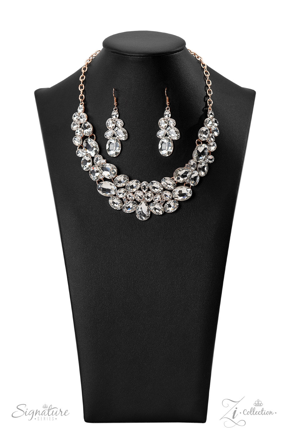 The Jenni White Rhinestone ZI Collection Necklace Paparazzi 2022