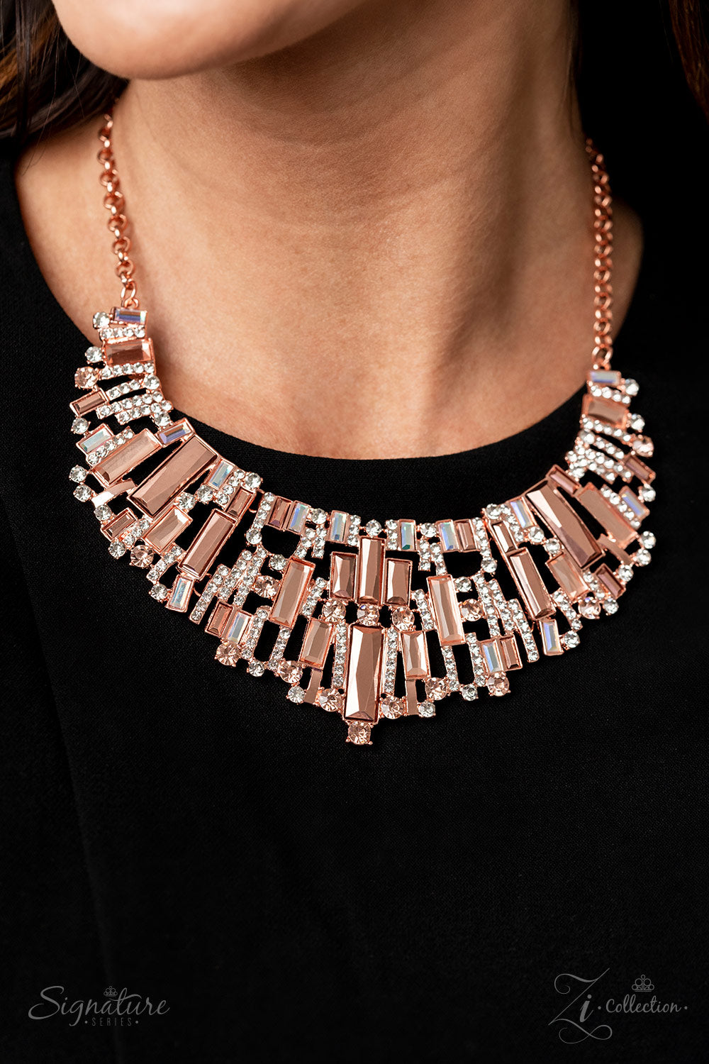 The Deborah Iridescent And Copper Bars ZI Collection Necklace Paparazzi 2022