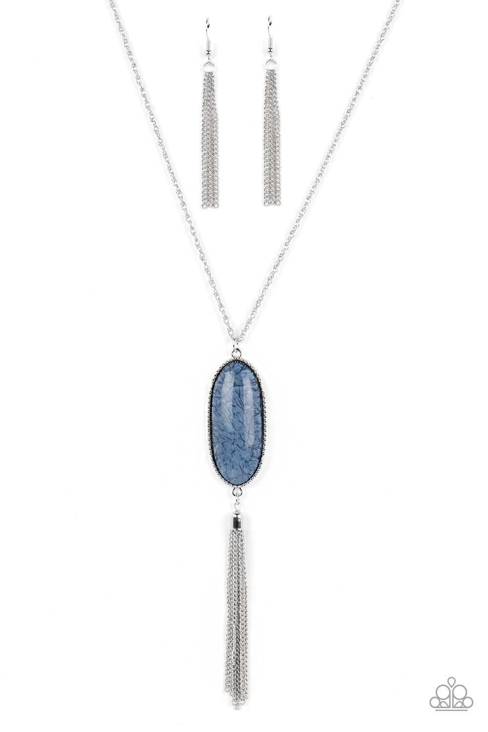 Southern Stroll - Blue Pendant Necklace Paparazzi N1089