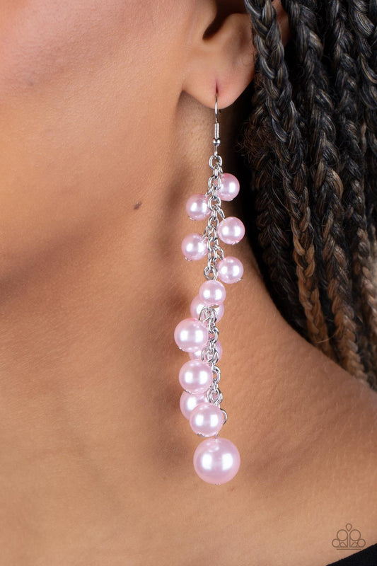 Atlantic Affair - Pink Pearl Earring Paparazzi E0911