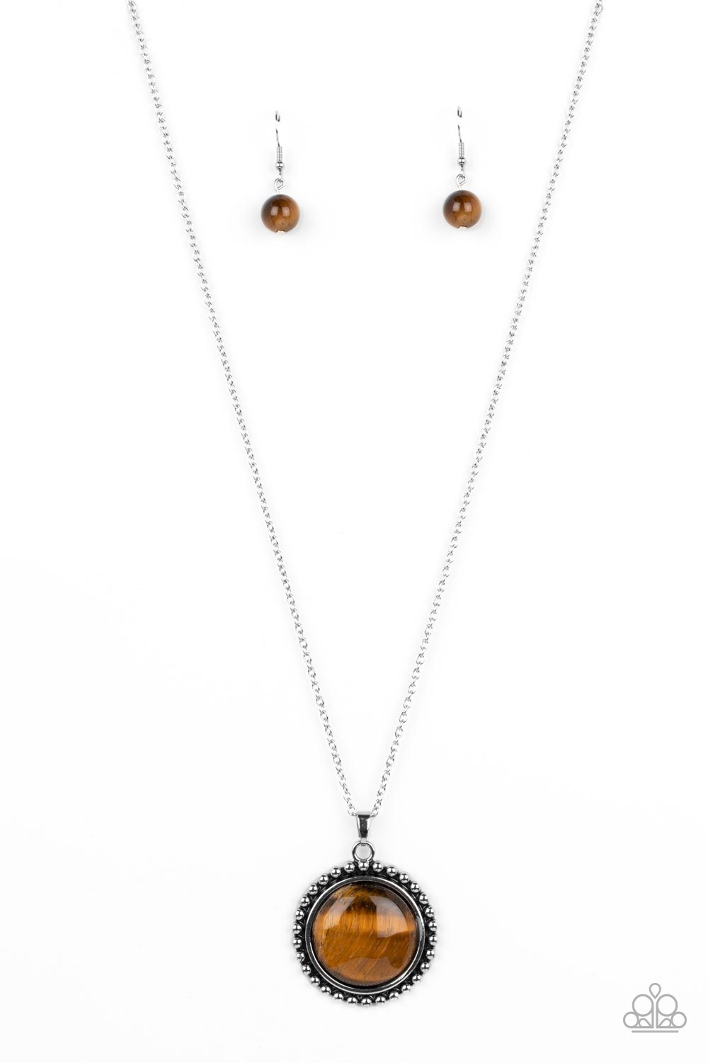 Sonoran Summer - Brown Tiger's Eye Stone Necklace Paparazzi N1729