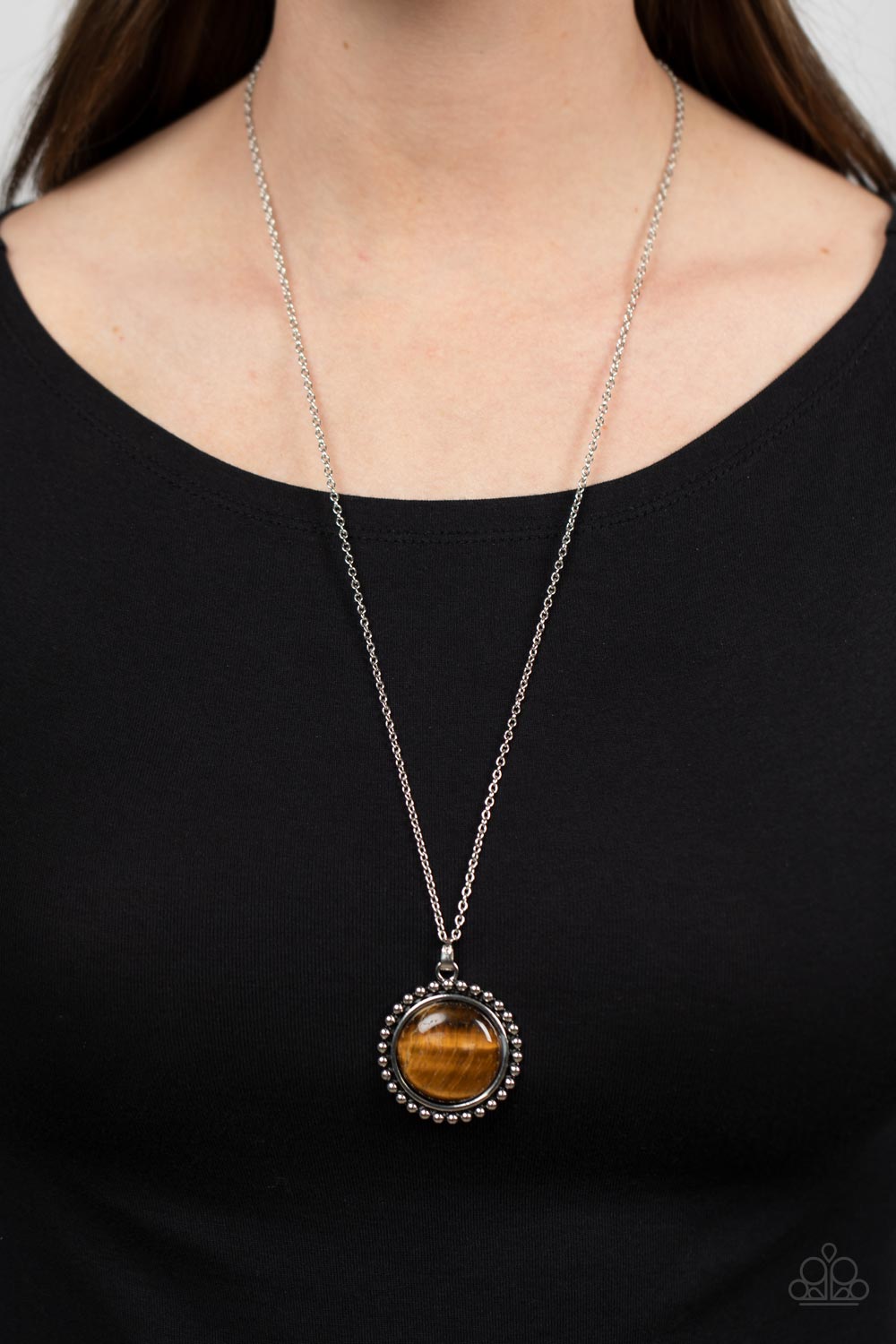 Sonoran Summer - Brown Tiger's Eye Stone Necklace Paparazzi N1729