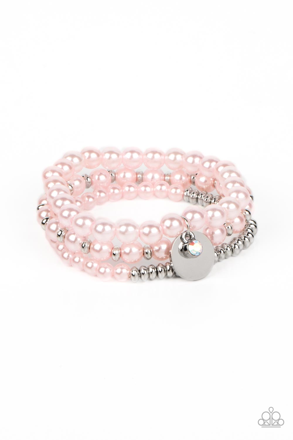 Pearly Professional - Pink Pearl Stretch Bracelet Paparazzi B0261