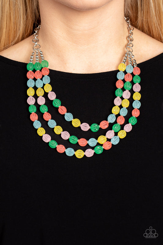 Summer Surprise - Multi Colored Layered Necklace Paparazzi N1559