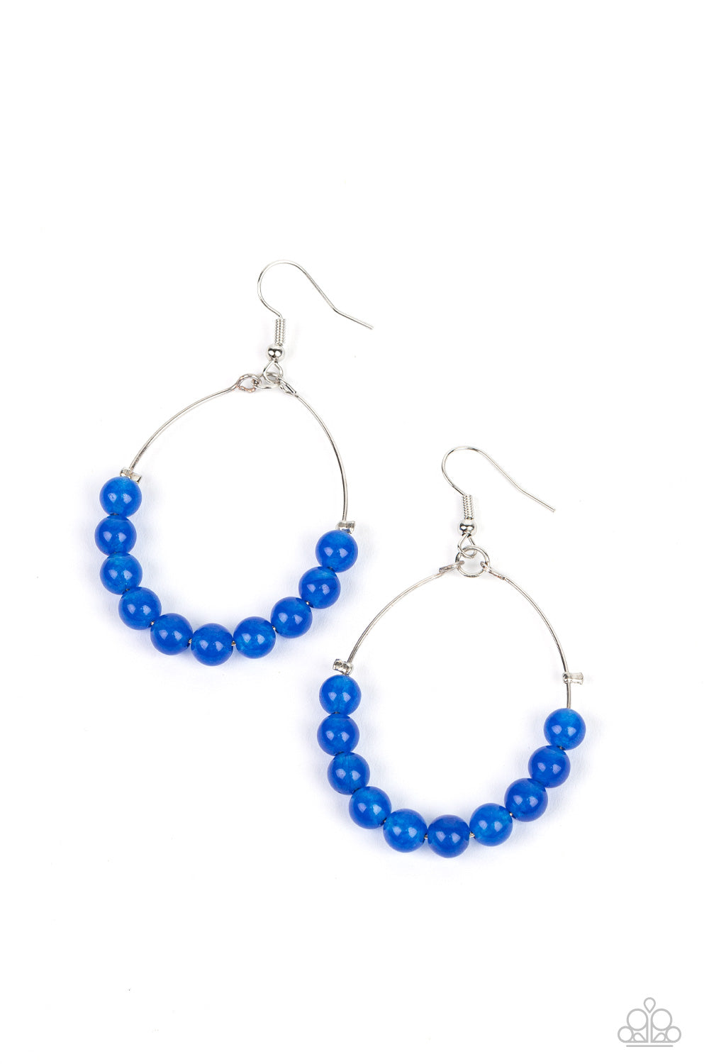 Catch a Breeze - Blue Stone Bead Earring Paparazzi E1117