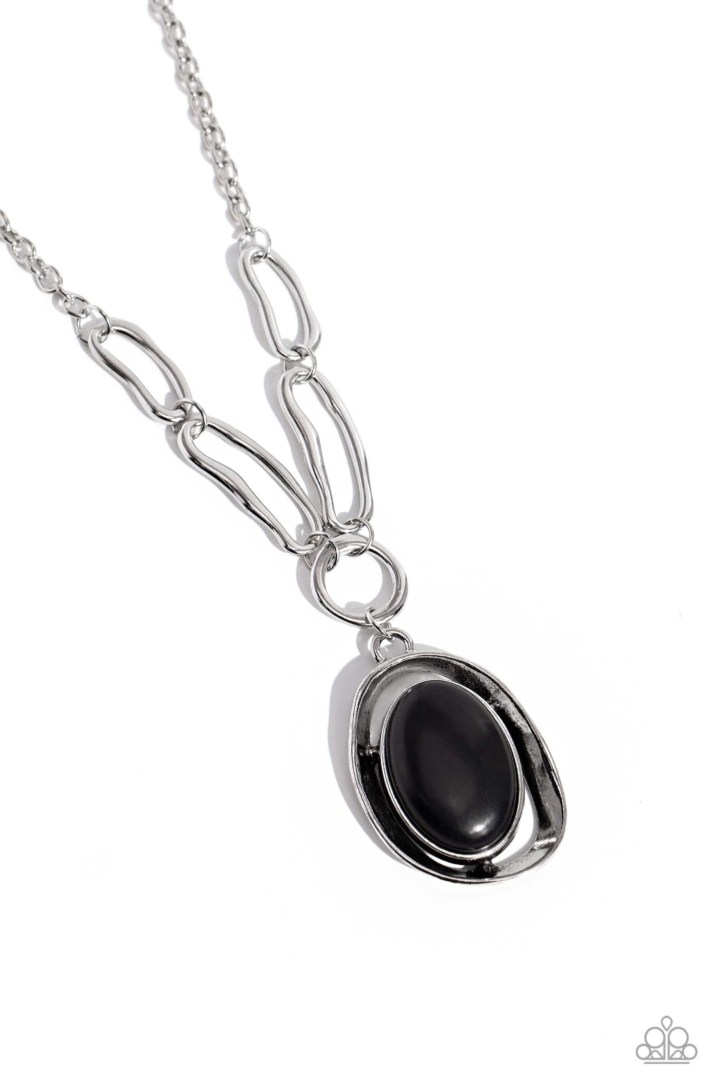 Sandstone Stroll - Black Stone Santa Fe Style Necklace Paparazzi N1845