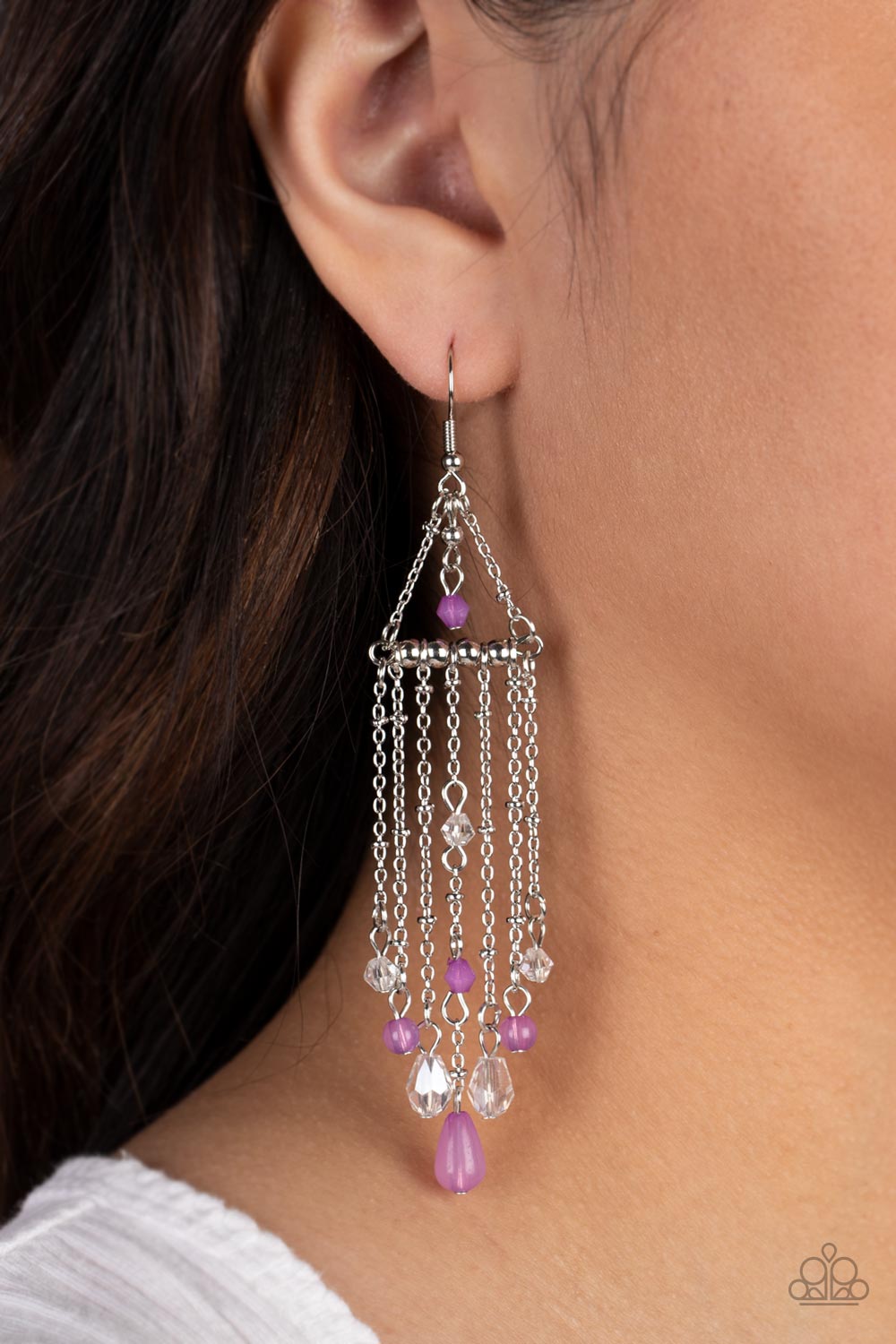 Marina Breeze - Purple Lavender Tassel Earrings Paparazzi E1104