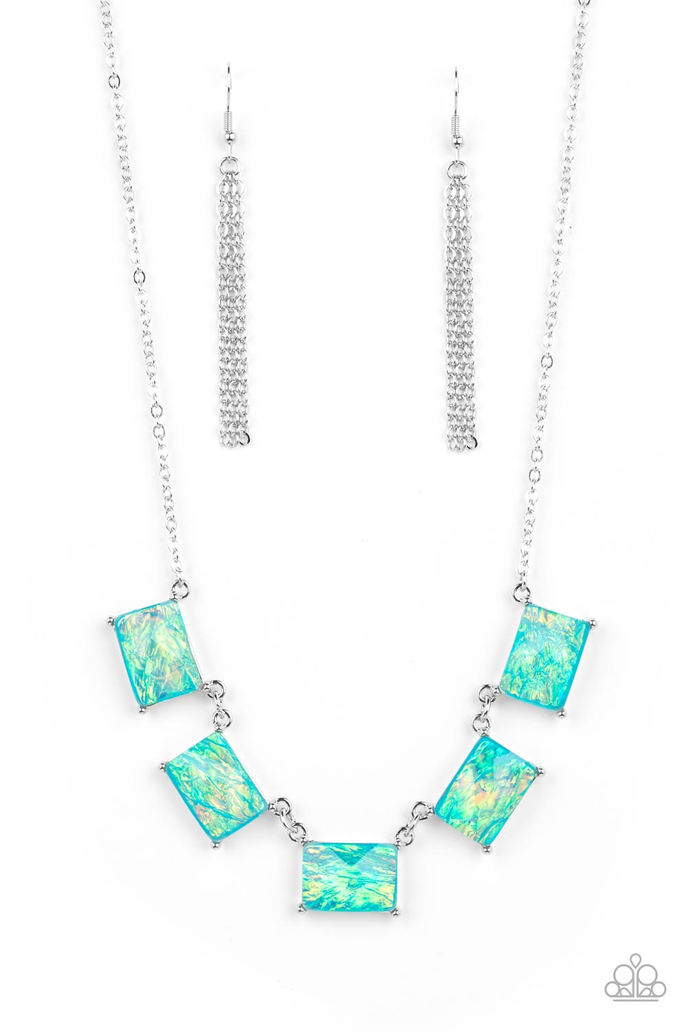 Opalescent Oblivion - Blue Shimmer & Opalescent Finish Necklace Paparazzi N1328