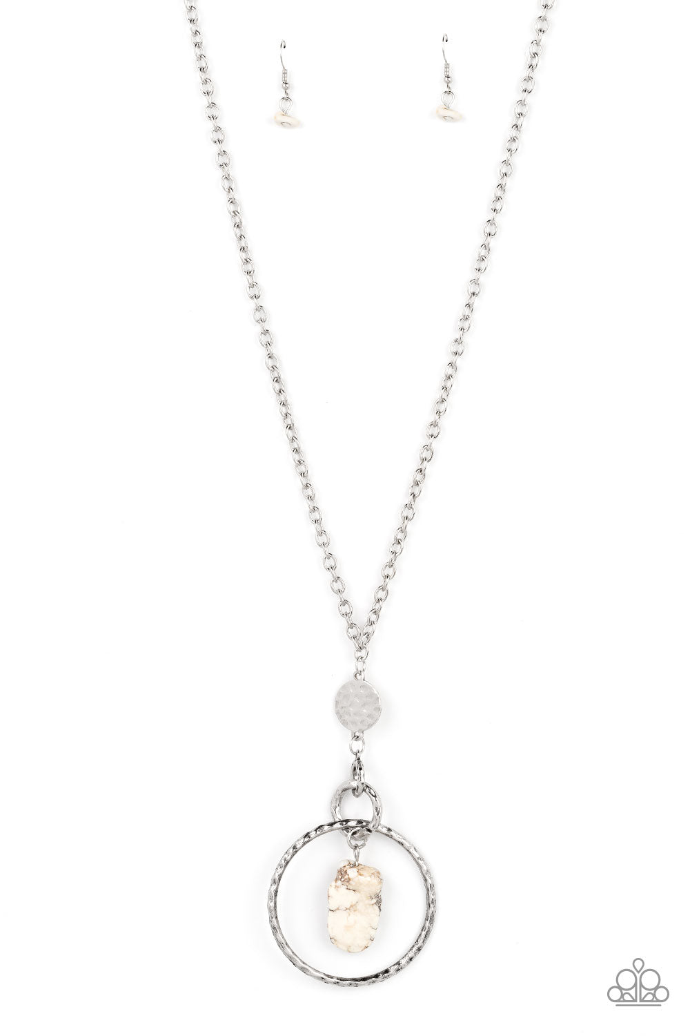 Keep the PIECE - White Stone Santa Fe Style Necklace Paparazzi N1450