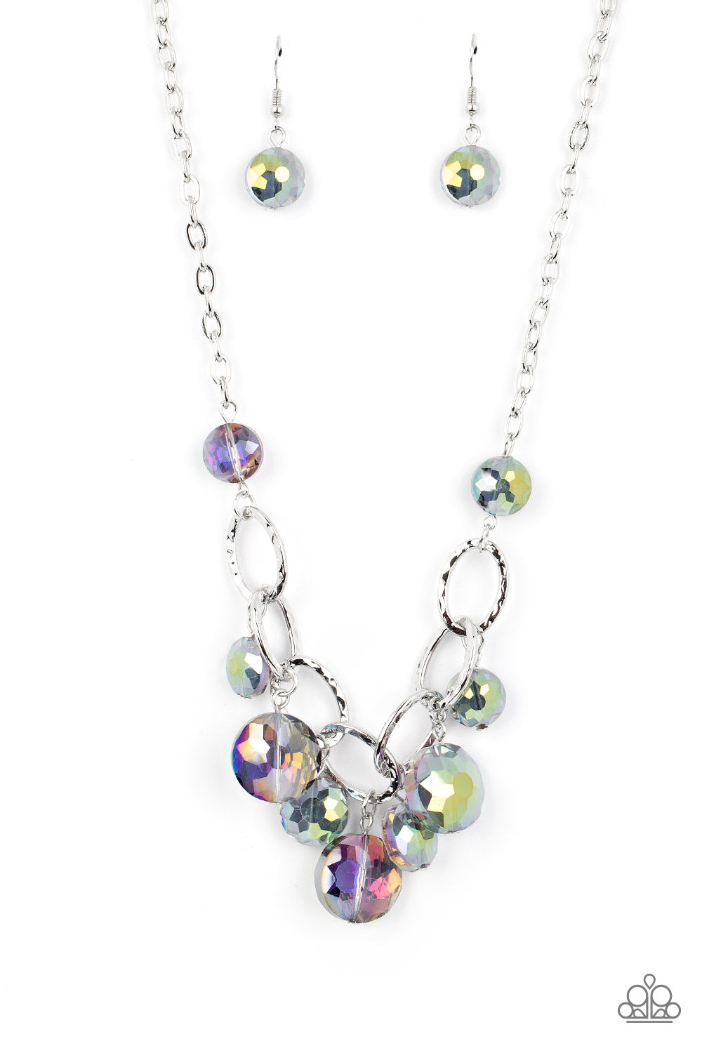 Rhinestone River - Multi Oilspill Glaze Necklace Paparazzi N1126