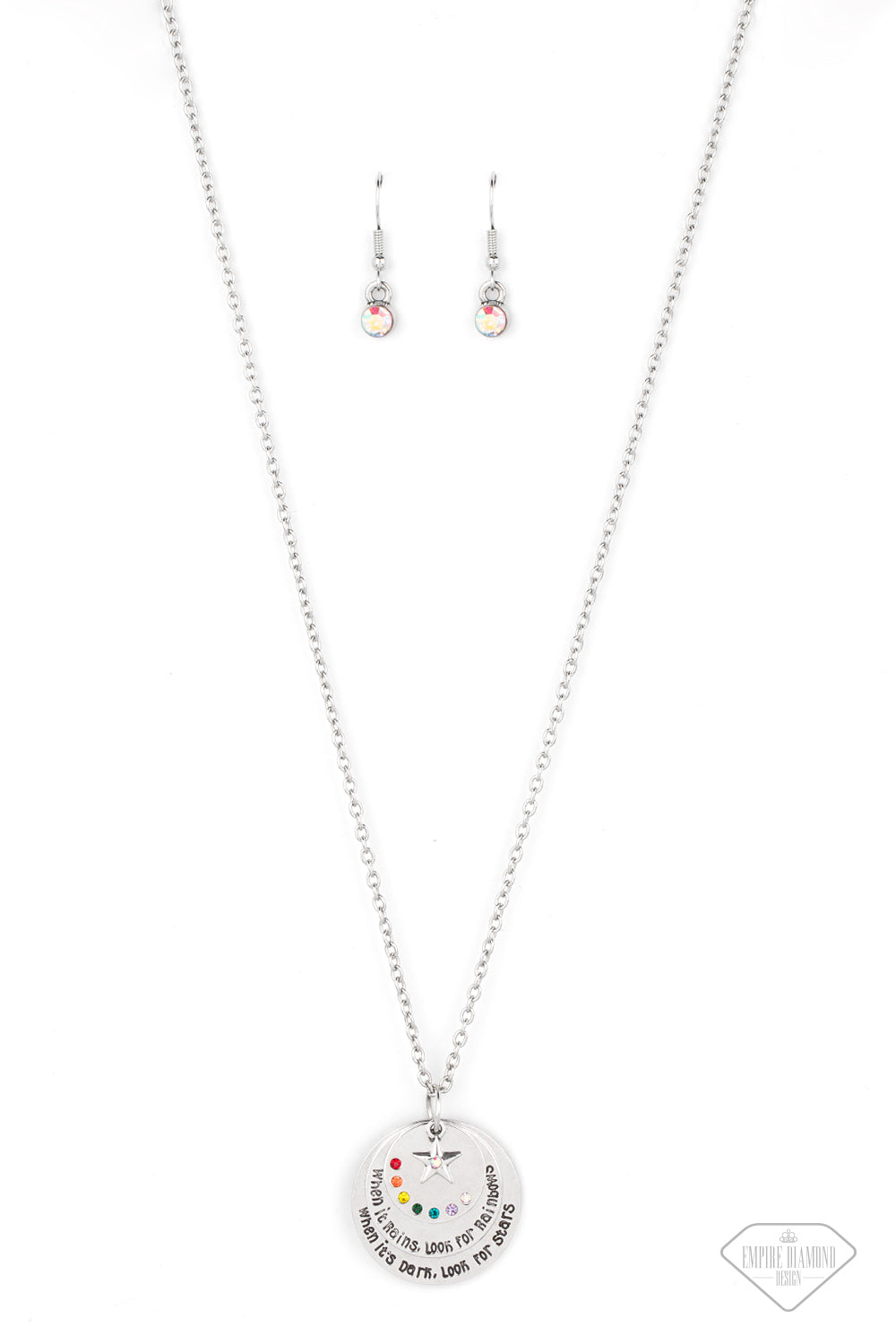 Always Looking Up - Multi Rhinestone Necklace Empire Diamond Exclusive Paparazzi N1164