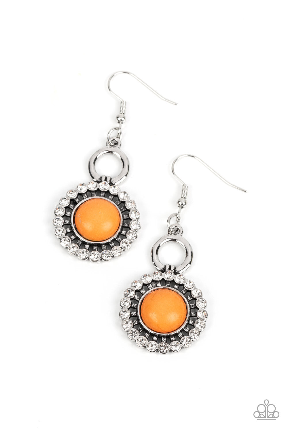 Mojave Mogul - Orange Stone Santa Fe Style Earring Paparazzi E0852