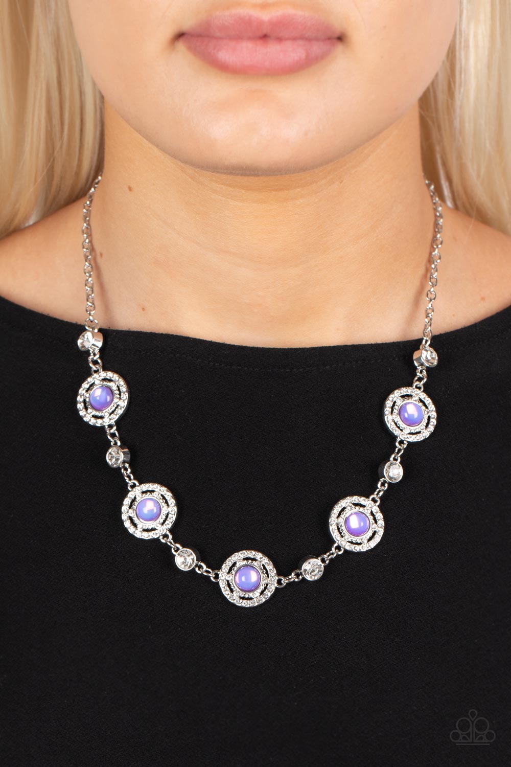 Summer Dream - Purple Opalescent Shimmer Bead Necklace Paparazzi N1841