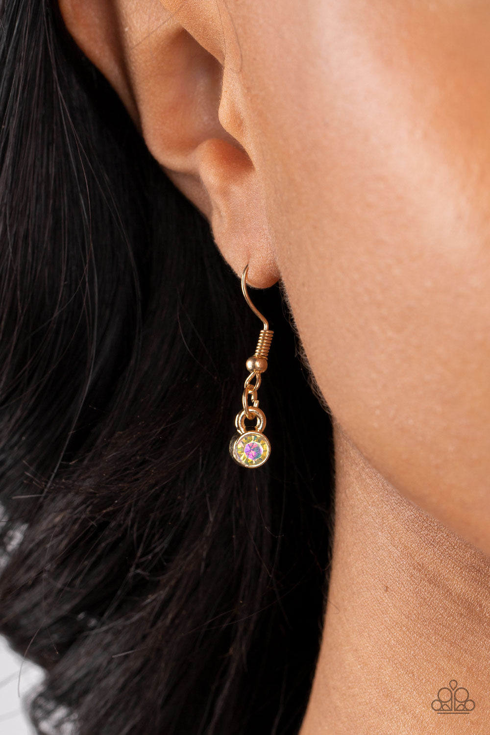 Mermaid Maestoso - Gold Lanyard Necklace Paparazzi N1433